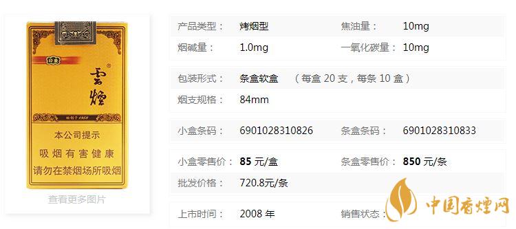 云煙軟禮印象小盒多少錢一包？云煙軟禮印象小盒價格2020