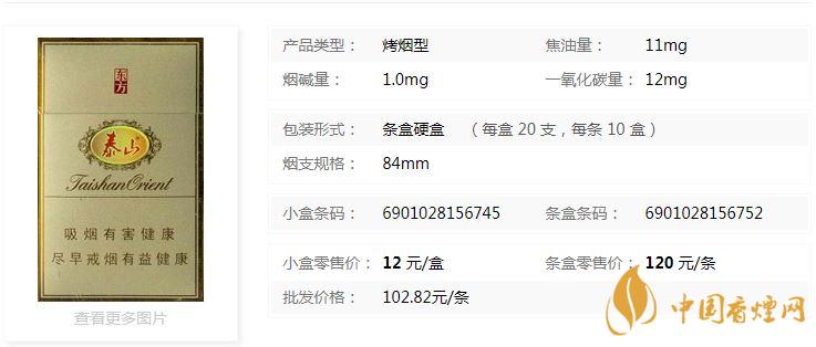泰山東方硬盒多少錢一盒價格？泰山東方香煙價格表圖2020