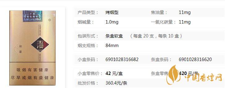 玉溪軟和諧軟包多少錢(qián)？玉溪軟和諧香煙價(jià)格及參數(shù)